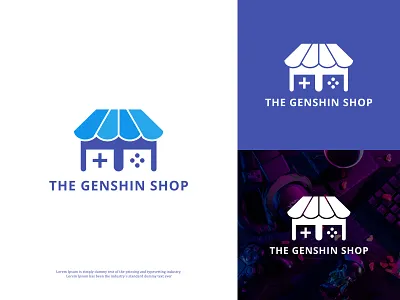 GENSHIN SHOP GAMING ACCESSORIES STORE LOGO DESIGN accessories logo business logo creative logo ecommerce logo gaming store logo minimalist logo modern logo online shop logo shopify logo startup logo store logo website logo