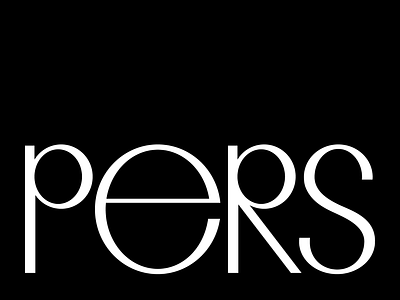 PERS bespoke brand branding branding and identity clean clothing custom type design fashion identity logo logo design minimal modern sans serif traditional type typeface typography vector