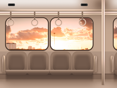 On the Subway design illustration vector