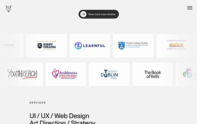 Dark Mode with inverted logos section animation dark mode logos ui web design website