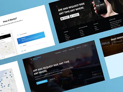 Real Smart Landing page Mockup design templatedesign ui web website
