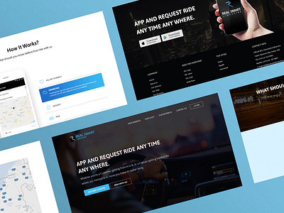 Real Smart Landing page Mockup design templatedesign ui web website