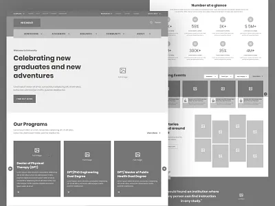University website wireframes landing page ux ux design website wireframe wireframes
