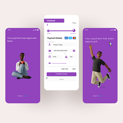 Credit Card Checkout and Feedback app design dailyui design drpearlz figma mobile app design ui