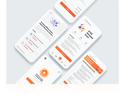 Exam mobile app design ui ux website