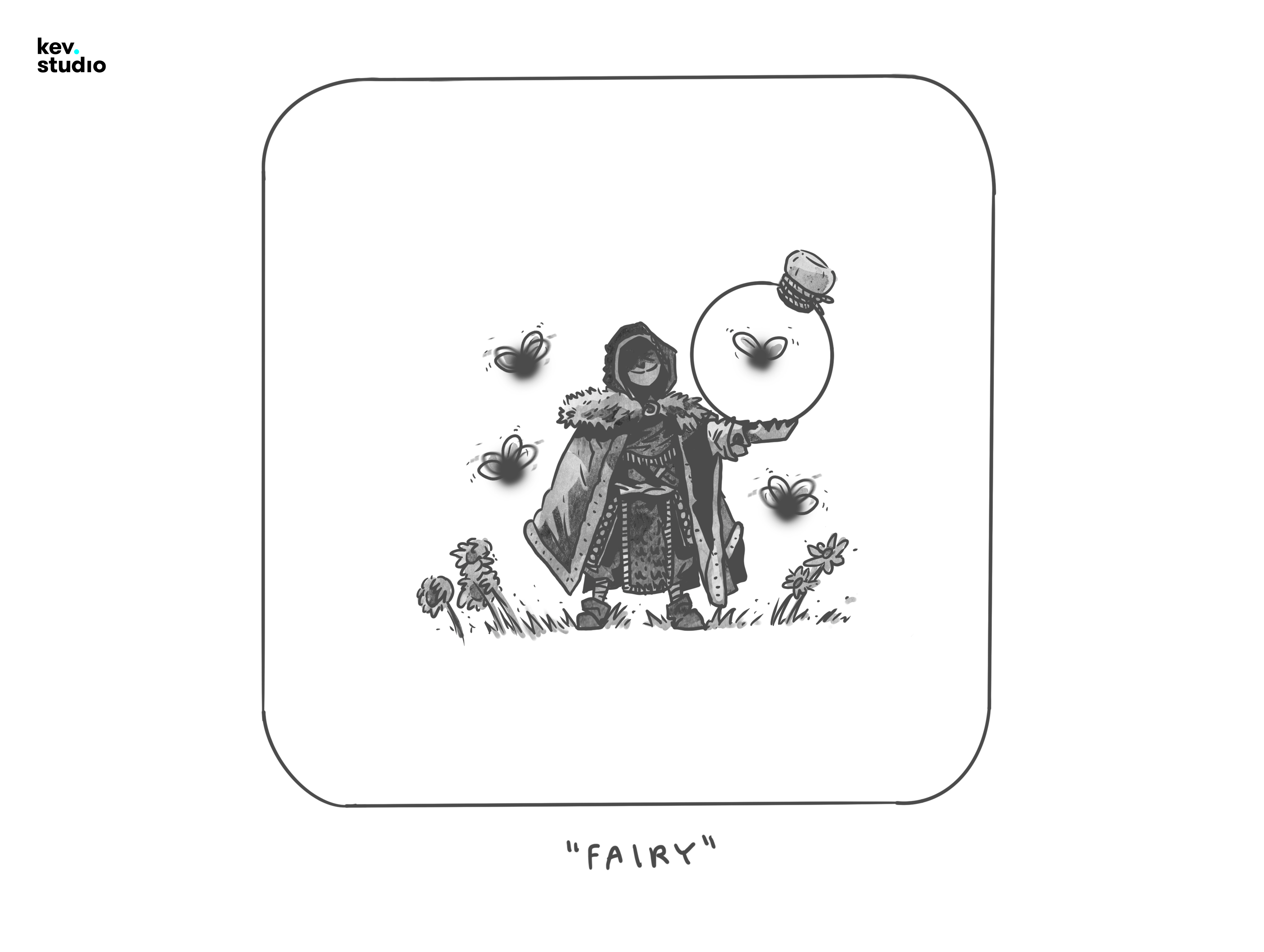 INKTOBER DAY 24! FAIRY art bellissimo design digitalart drawing fairy frames grayscale illustration inktober inktober2022 logo stepbystep tutorial ui