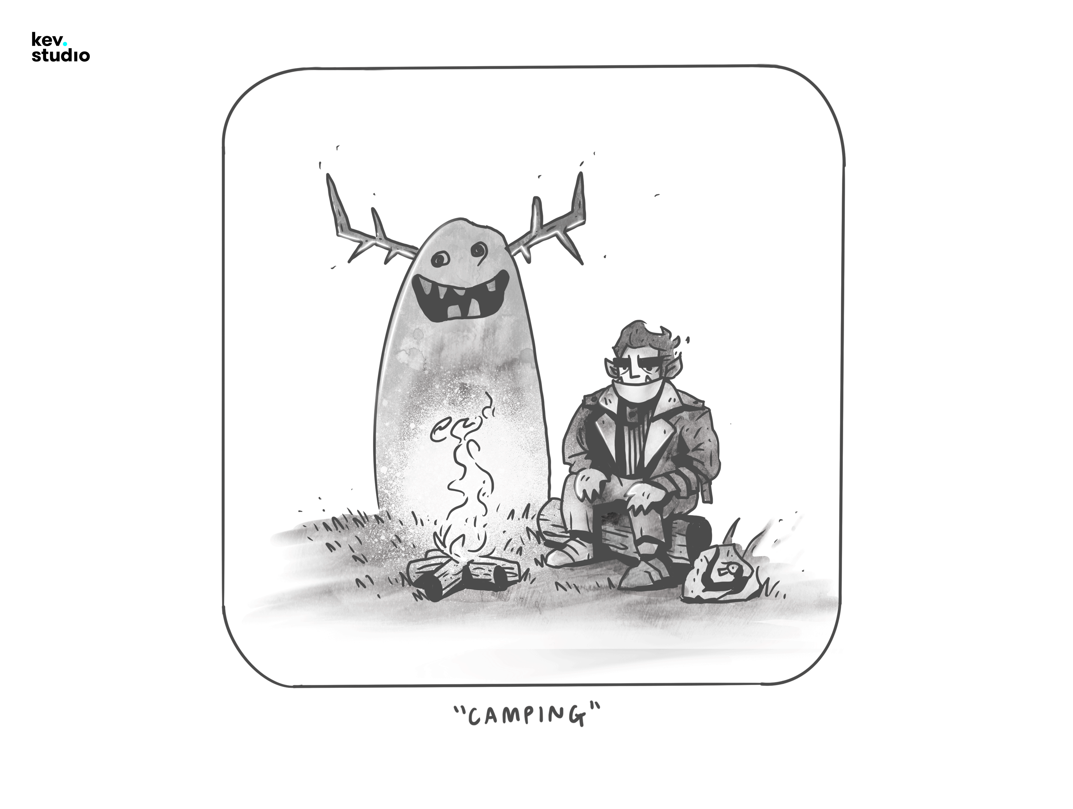 INKTOBER DAY 28! CAMPING 2022 art bellissimo design digitalart drawing frames howto illustration inktober logo newjersey stepbystep tutorial ui