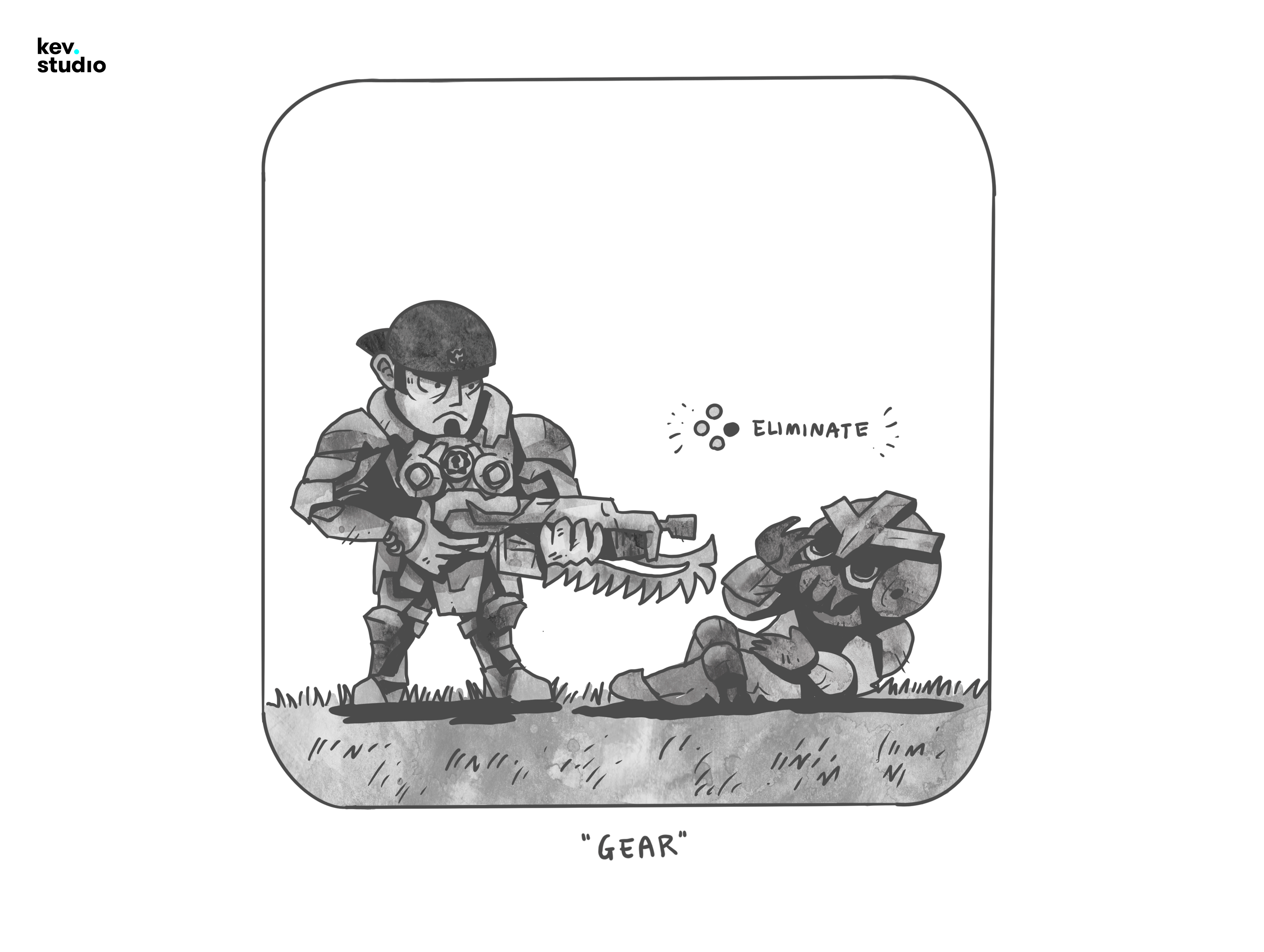 INKTOBER DAY 30! GEAR 2022 art bellissimo design digitalart draw drawing frames game gears gearsofwar howto illustration inktober logo newjersey sketch stepbystep tutorial ui
