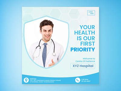 Hospital Social Media Banner adobe photoshop ads bangladesh banner design doctor facebook google hospital illustration instagram medical social media banner twitter youtube