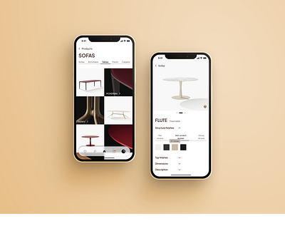 Furniture app branding design graphic design illustration poliform typography ui ux vector