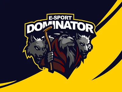 E-SPORT DOMINATOR - Mascot Logo 3d animation branding design gamers gaming graphic design logo logo design mascot logo streamers twitch ui