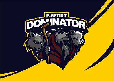 E-SPORT DOMINATOR - Mascot Logo 3d animation branding design gamers gaming graphic design logo logo design mascot logo streamers twitch ui