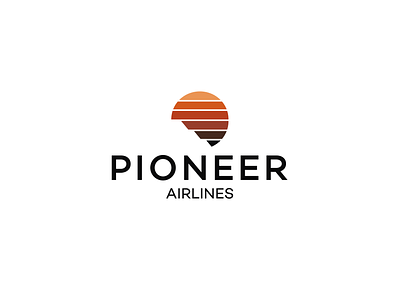 Pioneer Airlines airline branding daily logo challenge daily logo challenge day 12 design graphic design logo vector