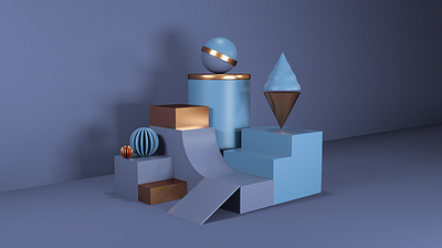 3D Abstract Shapes 3d 3d designer 3ddesign abstract art blue branding c4d character cube dark design figures gold graphic design illustration purple scene shapes ui