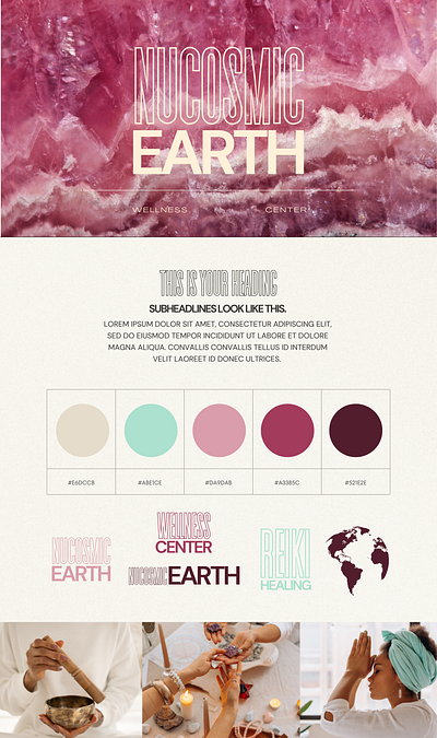 NuCosmic Earth Brand Boards branding design graphic design illustration logo typography