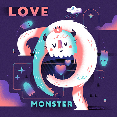 :::Love Monster::: character design happy illustrator monster photoshop vector art