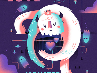 :::Love Monster::: character design happy illustrator monster photoshop vector art