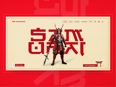 The Samurai NFTs Website bitcoin blockchain crypto design dribbble ethereum japan japanese landingpage nfts red samurai ui uiux webdesign website website design