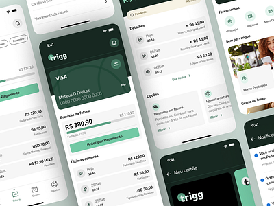 Trigg Refresh | Banking app and landing page bank banking card design figma illustration logo motion redesign refresh ui uidesign uiux