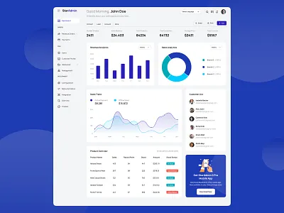 CRM Dashboard- Star Admin 2 Pro bootstrap bootstrap 4 chart dashboard design product webapp