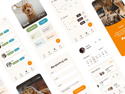 Pet.me animals aplication aplication for animals app calendar chart design figma graphic design list list to do mobile registration task list to do ui ux
