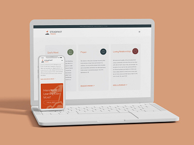 Steadfast Bible Fellowship | Website bible cards church clean design fellowship layout ministry mockup modern responsive simple site steadfast ui web website wordpress