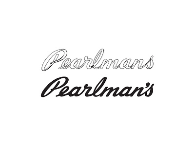 Pearlmans Wordmark branding lettering logo script script logo script wordmark type typography