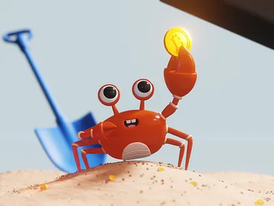 3D Illustration - Crypto Mining 3d 3d art 3d design 3d illustration 3dmodel bitcoin blender branding c4d cinema4d coin cool cool illustration crypto design graphic design homepage illustration nft render