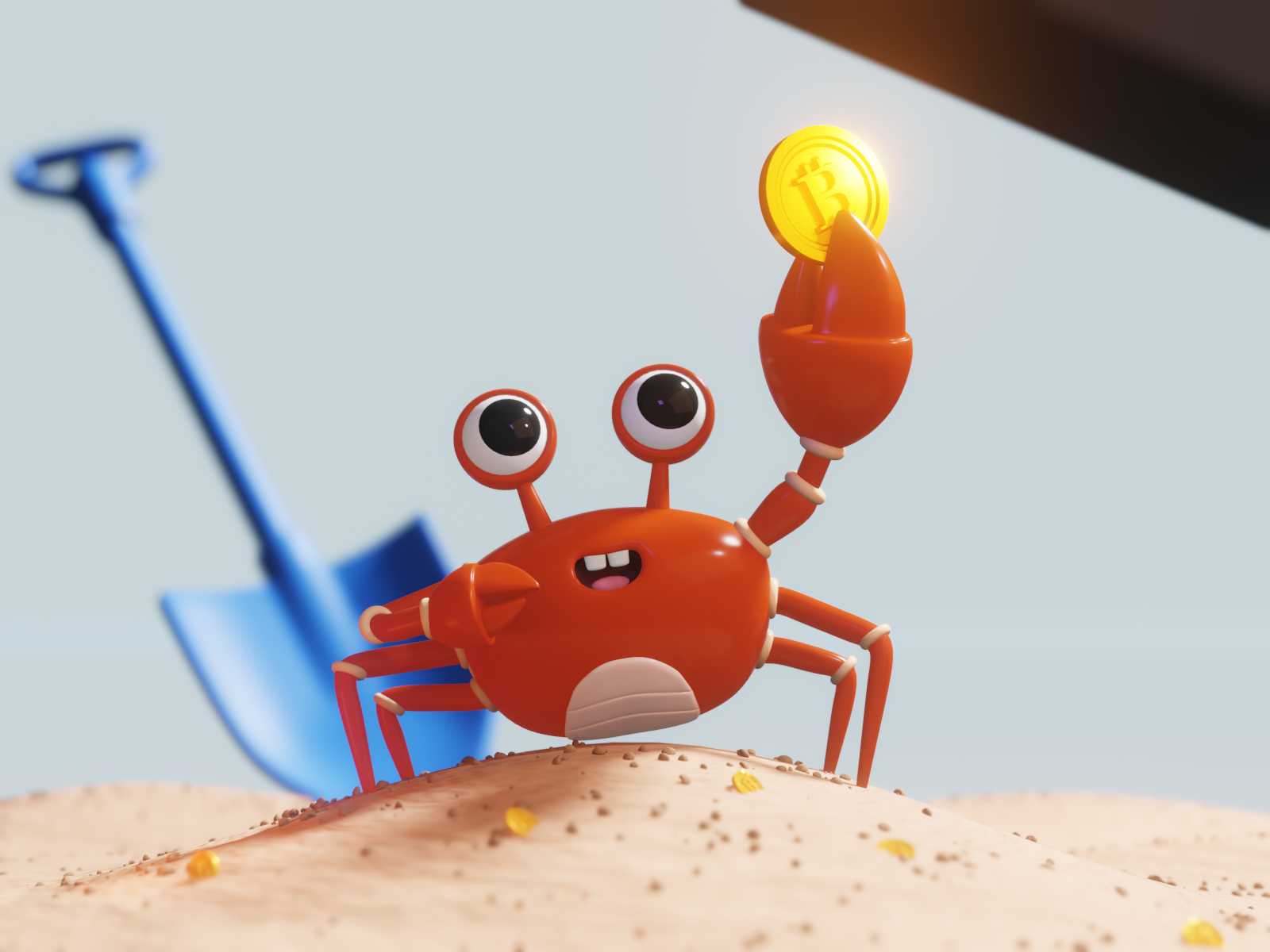 3D Illustration - Crypto Mining