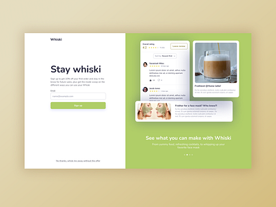 Whiski - Splash Page UI branding design splash page ui ux