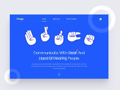 Bridge - sign language platform app asl bridge deaf hand language minimal sign sign language ui ui design ux website