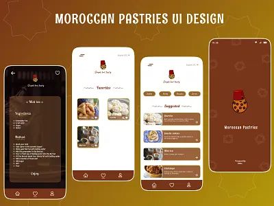 MOROCCAN PASTRIES app design design figma logo morocco ui user interface