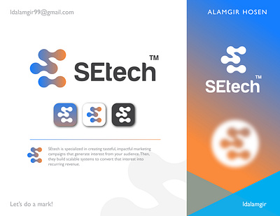 SE + TECH Logo Design app logo branding computing digital finance gradient logo hardware ldalamgir lettering logo logo design marketing minimal modern logo saas se logo software logo startup logo tech company technology company