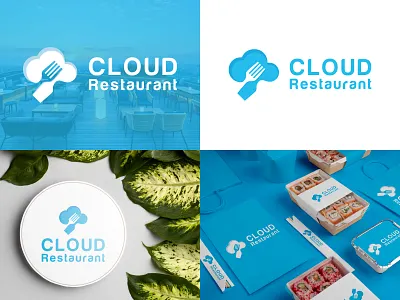 Cloud Restaurant logo/ Logo design app logo business logo cloud logo custom logo design digital marketing flat food logo identity logo logo design logo idea logo inspiration logo make logos logotype maker restaurant logo startup logo tech logo