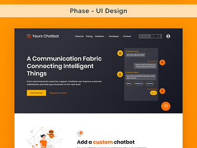 AI-Powered Chatbot Website Homepage Design ai enterprise ai product homepage chatbot landingpage webdesign webui