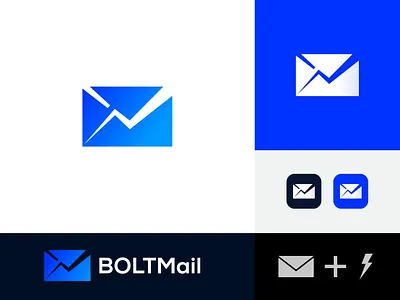 BoltMail bolt brand identity branding combination contact electric email energy gmail logo logo design logodesign logotype mail mail bolt mail logo message modern logo spark volt