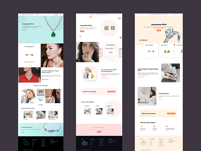 Jewelry Website Design variants design figma homepage jewelry landing page mockup ui website