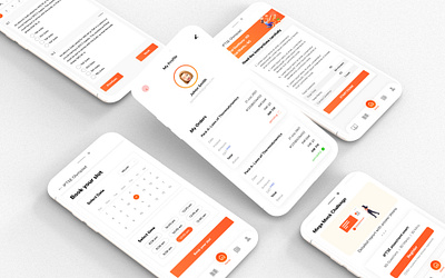 Exam mobile app screens design illustration minimal mobile ui ux