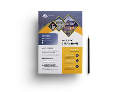 Real Estate Flyer advertising design banner business frlyer design facebook post flyer graphic design illustration instagram post design linkedin post logo post design realestate flyer