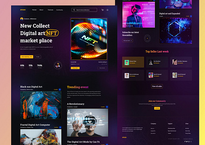 NFT LandingPage blockchain card crypto cryptocurrency design fashion homepage landing landing page nft nft app nft dashboard nft market nft marketplace nft web token ui ux uxui website