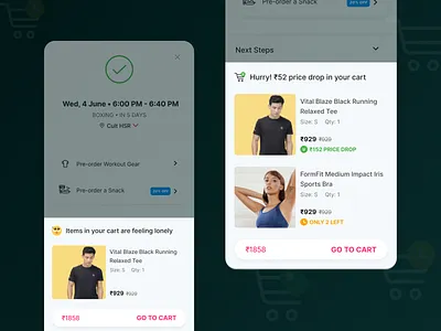 Solving for Cart Abandonment app clean design ui ux