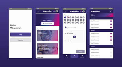 English App blue curso design english english app form formulario login pink ui ui deisgn ui design