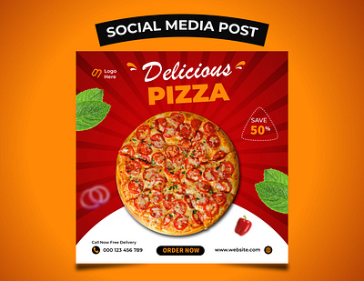 Fast Food - Social Media Post advertising banner branding cover desert facebook post fast food food post graphic design instagram post linkedin post online shop pizza poster print design restaurant snacks social media design social media post web banner