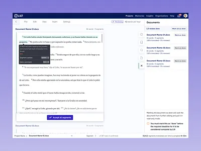Lilt's CAT Editor 2.0 ai desktop editor globalization localization machine learning product design startups ui ux