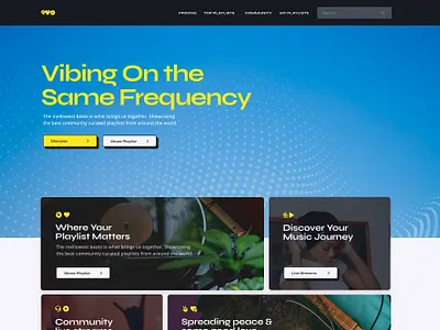 Good Vibes Only - Playlist Social Platform 8pt grid branding graphic design landing page minimalist modern platform typography ui ux web design