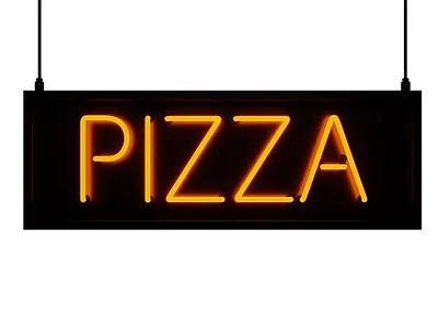 3D Neon Pizza Sign 3d azerbaijan blender neon pizza sign