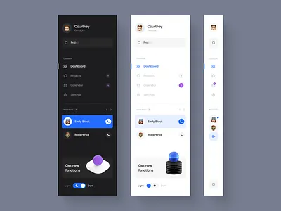 Sidebar details - UI/UX design clean design minimal navigation platform sidebar ui ux web application