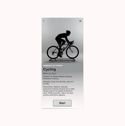 Daily UI 062 - Workout of the day dailyui001 ui