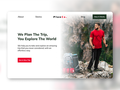 PlanCo. Travel Agency Homepage UI Web Design agency blockchain company profile crypto cryptocurrency design gooddesign junioruidesigner landing page travel travel agency ui uidesigner uiux uiuxdesigner uxdesigner visual designer web design