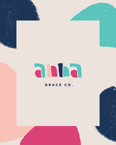 Anna Grace Co. Brand Design abstract bold branding colorful design doodle graphic design illustration illustrator lettering logo modern typography vector